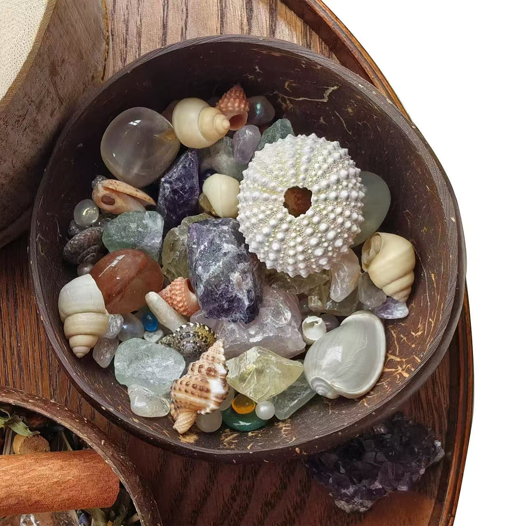 Five Elements Fortune Energy Crystal Bowl with Natural Demagnetizing Materials