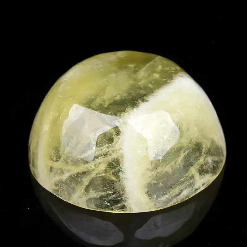 Natural Citrine Clear Lucky Bowl Bracelet Set